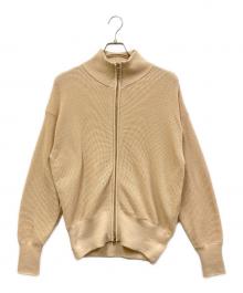 Adam et Rope（アダム エ ロペ）の古着「ワッフルドライバーズ ニット カーディガン」｜ベージュ