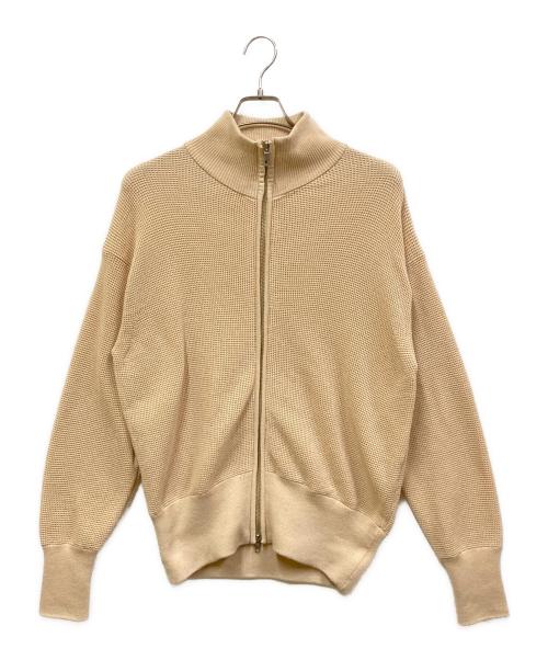 Adam et Rope（アダム エ ロペ）Adam et Rope (アダム エ ロペ) ワッフルドライバーズ ニット カーディガン ベージュ サイズ:SIZE Mの古着・服飾アイテム