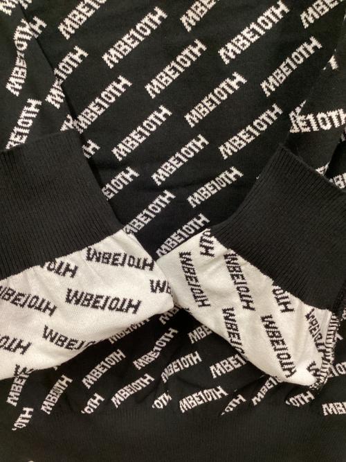 MASTER BUNNY EDITION（マスターバニーエディション）MASTER BUNNY EDITION (マスターバニーエディション) 総柄ニット ブラック×ホワイト サイズ:SIZE 4の古着・服飾アイテム