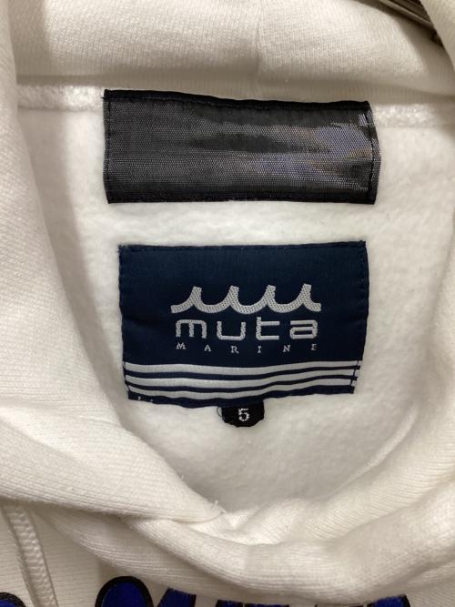 muta MARINE（ムータマリン）muta MARINE (ムータマリン) Arc Logo Hooded Sweatshirt ホワイト サイズ:SIZE 6の古着・服飾アイテム