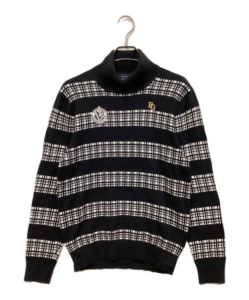 PEARLY GATES（パーリーゲイツ）PEARLY GATES (パーリーゲイツ) タートルネックカットソー ブラック×ホワイト サイズ:SIZE 4の古着・服飾アイテム