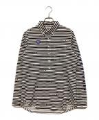 PEARLY GATESパーリーゲイツ）の古着「長袖ポロシャツ」｜ホワイト×ブラック