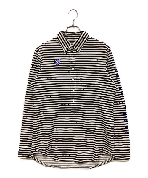 PEARLY GATES（パーリーゲイツ）PEARLY GATES (パーリーゲイツ) 長袖ポロシャツ ホワイト×ブラック サイズ:SIZE 4の古着・服飾アイテム