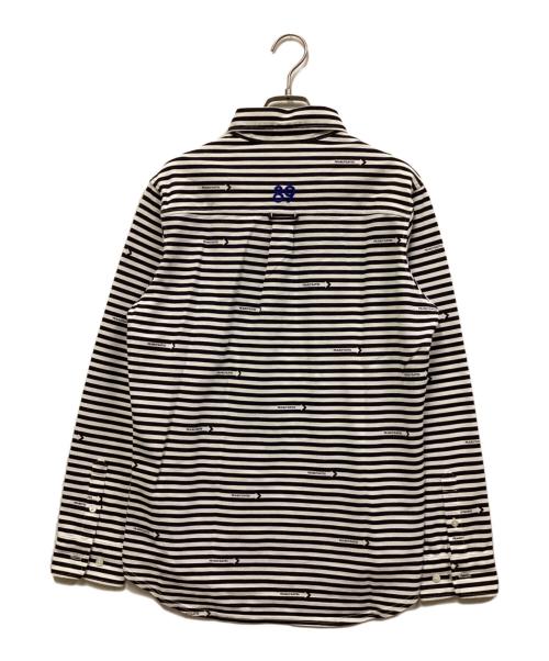 PEARLY GATES（パーリーゲイツ）PEARLY GATES (パーリーゲイツ) 長袖ポロシャツ ホワイト×ブラック サイズ:SIZE 4の古着・服飾アイテム