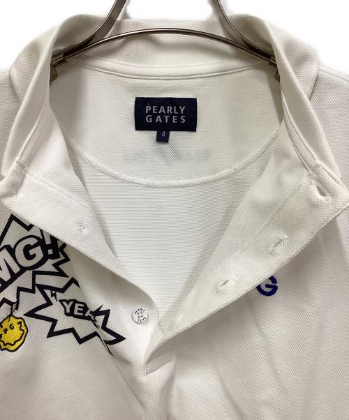 PEARLY GATES（パーリーゲイツ）PEARLY GATES (パーリーゲイツ) ポロシャツ ホワイト サイズ:SIZE 4の古着・服飾アイテム