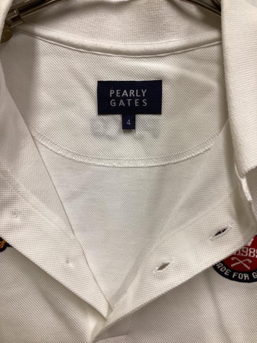 PEARLY GATES（パーリーゲイツ）PEARLY GATES (パーリーゲイツ) ポロシャツ ホワイト サイズ:SIZE 4の古着・服飾アイテム