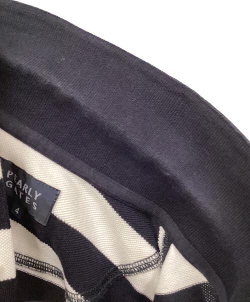 PEARLY GATES（パーリーゲイツ）PEARLY GATES (パーリーゲイツ) ポロシャツ ホワイト×ブラック サイズ:SIZE 4の古着・服飾アイテム