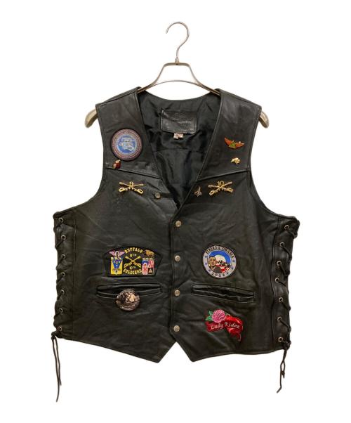 HEAVY DUTY（ヘビーデューティー）HEAVY DUTY (ヘビーデューティー) レザーベスト ブラック サイズ:-の古着・服飾アイテム