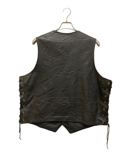 HEAVY DUTY（ヘビーデューティー）HEAVY DUTY (ヘビーデューティー) レザーベスト ブラック サイズ:-の古着・服飾アイテム