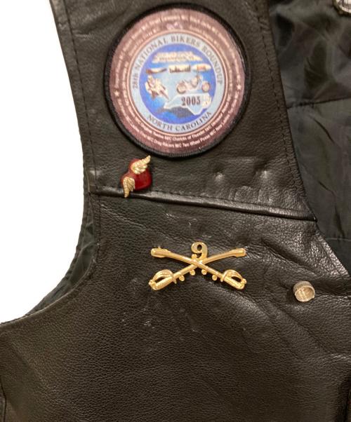 HEAVY DUTY（ヘビーデューティー）HEAVY DUTY (ヘビーデューティー) レザーベスト ブラック サイズ:-の古着・服飾アイテム