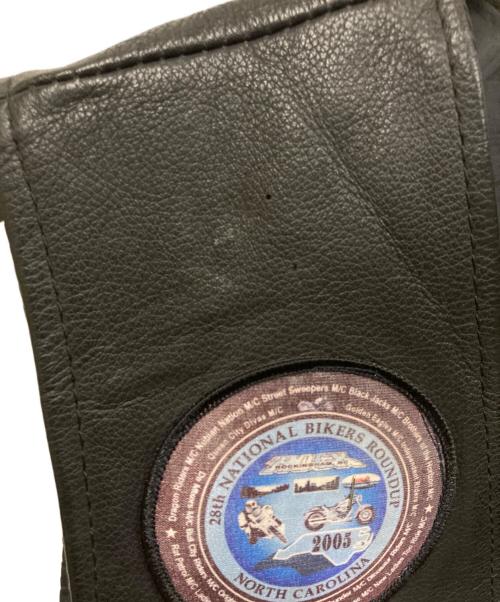 HEAVY DUTY（ヘビーデューティー）HEAVY DUTY (ヘビーデューティー) レザーベスト ブラック サイズ:-の古着・服飾アイテム