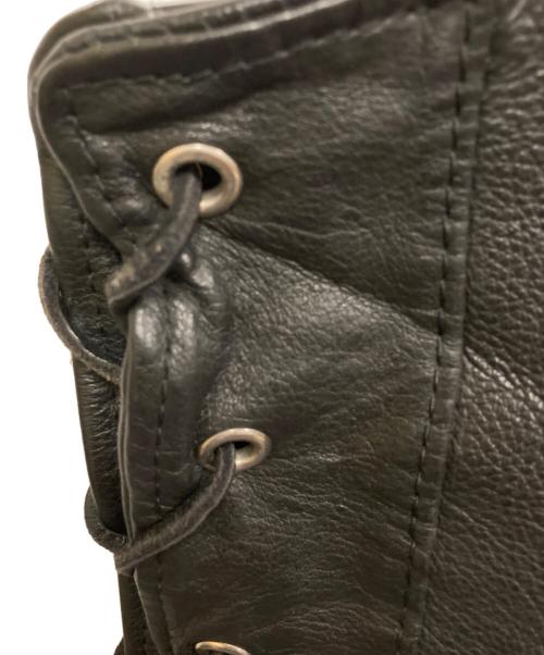 HEAVY DUTY（ヘビーデューティー）HEAVY DUTY (ヘビーデューティー) レザーベスト ブラック サイズ:-の古着・服飾アイテム