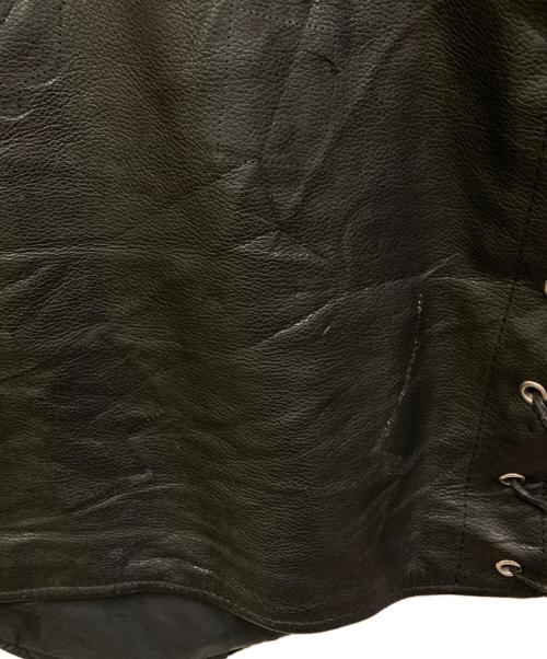 HEAVY DUTY（ヘビーデューティー）HEAVY DUTY (ヘビーデューティー) レザーベスト ブラック サイズ:-の古着・服飾アイテム