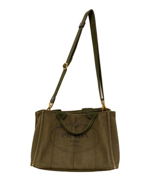 PRADA（プラダ）PRADA (プラダ) 2WAYカナパトート カーキ サイズ:表記なしの古着・服飾アイテム