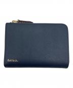 PAUL SMITHポールスミス）の古着「ジップストローグレイン 2つ折り財布」｜ネイビー