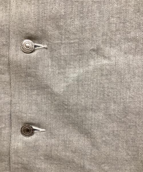 soduk（スドーク）soduk (スドーク) ribbon denim vest グレー サイズ:SIZE Freeの古着・服飾アイテム