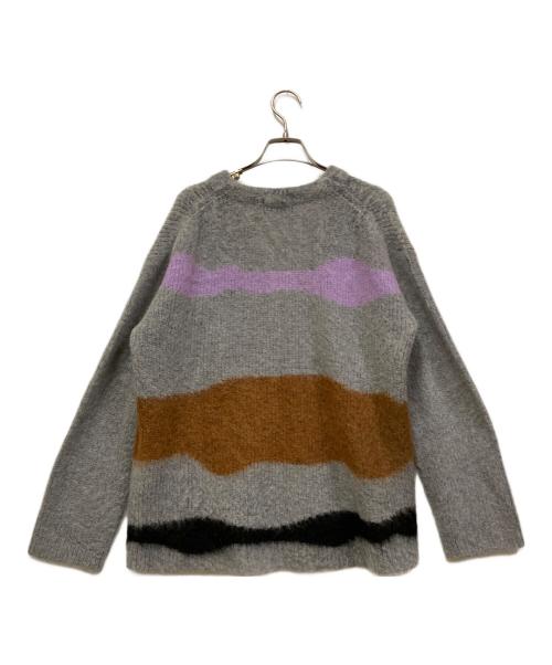 soduk（スドーク）soduk (スドーク) drawing knit cardigan グレー サイズ:FREEの古着・服飾アイテム