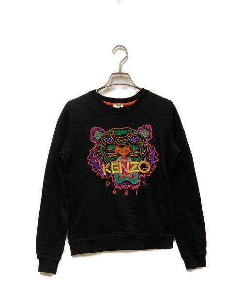 KENZO（ケンゾー）KENZO (ケンゾー) タイガーロゴ刺繍スウェット ブラック サイズ:XSの古着・服飾アイテム