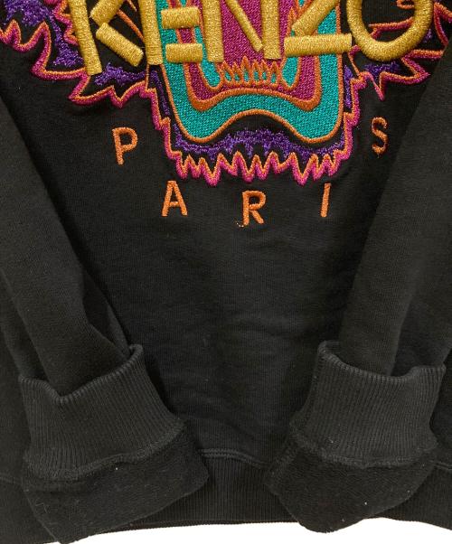 KENZO（ケンゾー）KENZO (ケンゾー) タイガーロゴ刺繍スウェット ブラック サイズ:XSの古着・服飾アイテム