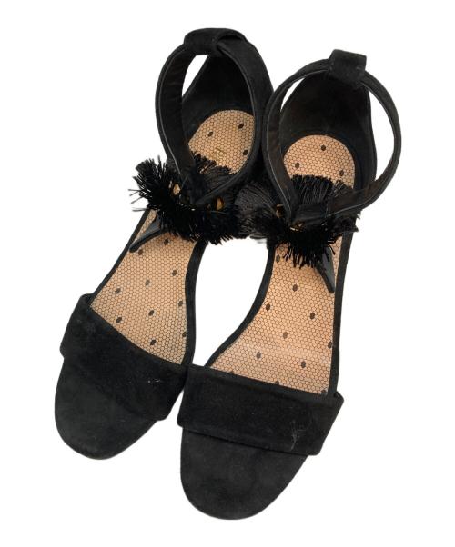 RED VALENTINO（レッドヴァレンティノ）RED VALENTINO (レッドヴァレンティノ) サンダル ブラック サイズ:SIZE 37の古着・服飾アイテム