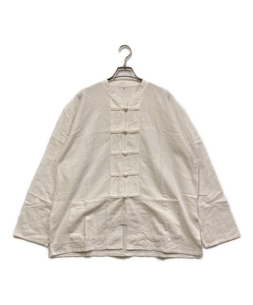 古着（フルギ）古着 (フルギ) チャイナシャツ ホワイト サイズ:SIZE 48の古着・服飾アイテム