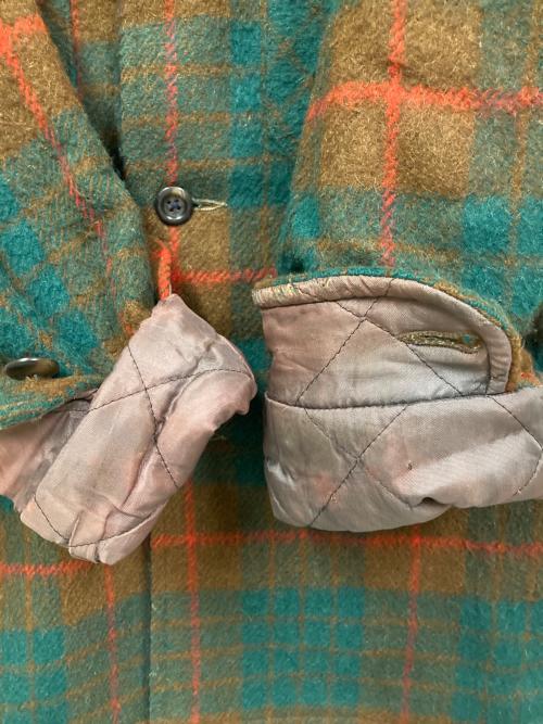 PETERS（ペータース）PETERS (ペータース) チェックジャケット グリーン×オレンジ サイズ:SIZE Sの古着・服飾アイテム