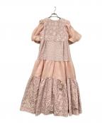 CHESTYチェスティ）の古着「ジャガードマテリアルワンピース」｜ピンク