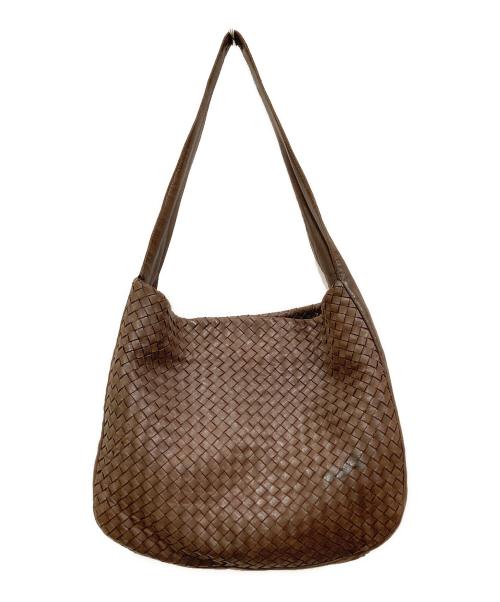 BOTTEGA VENETA（ボッテガベネタ）BOTTEGA VENETA (ボッテガベネタ) イントレチャート ワンショルダーバッグ ブラウンの古着・服飾アイテム