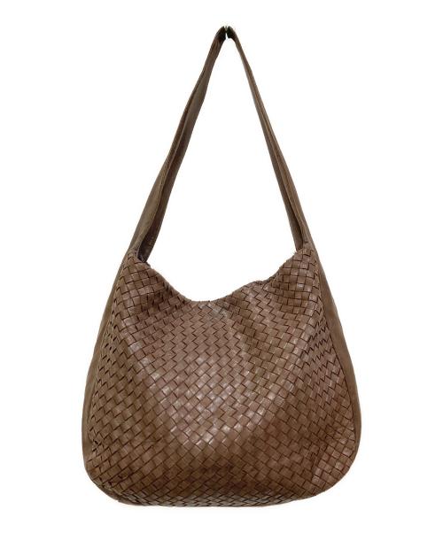 BOTTEGA VENETA（ボッテガベネタ）BOTTEGA VENETA (ボッテガベネタ) イントレチャート ワンショルダーバッグ ブラウンの古着・服飾アイテム