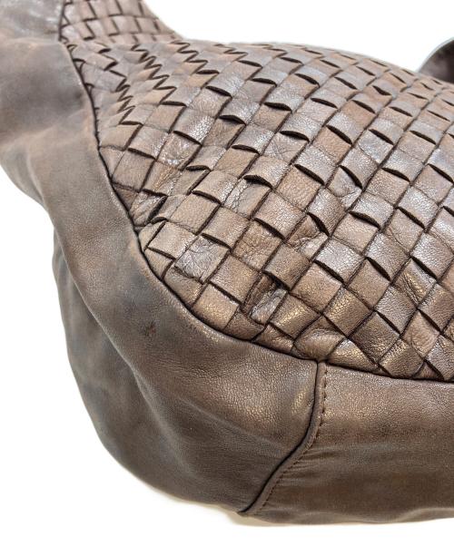 BOTTEGA VENETA（ボッテガベネタ）BOTTEGA VENETA (ボッテガベネタ) イントレチャート ワンショルダーバッグ ブラウンの古着・服飾アイテム