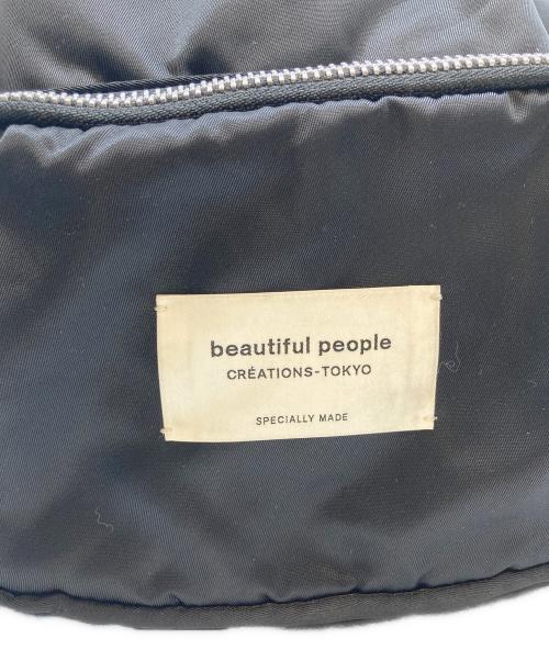 beautiful people（ビューティフルピープル）beautiful people (ビューティフルピープル) STUDIOUS (ステュディオス) 別注ナイロン巾着バッグ ブラックの古着・服飾アイテム