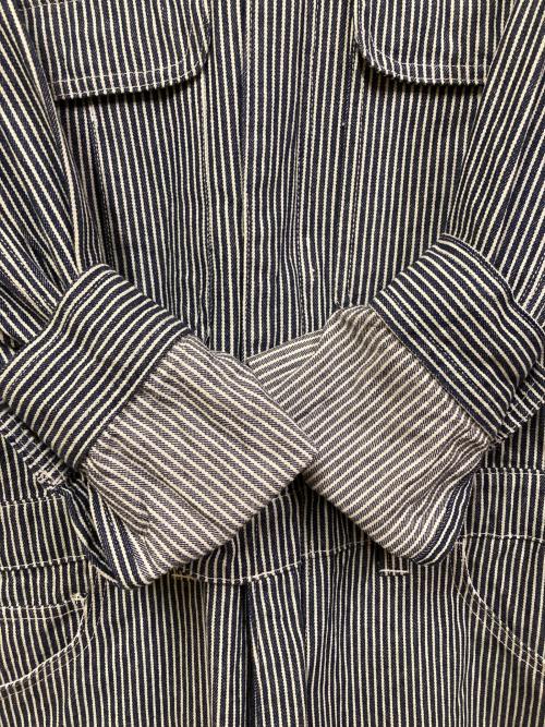 STP（エスティーピー）STP (エスティーピー) COVERALL HICKORY ネイビー サイズ:SIZE Mの古着・服飾アイテム