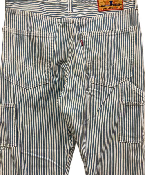 LEVI'S（リーバイス）LEVI'S (リーバイス) ヒッコリー ペインター カーペンターパンツ スカイブルー サイズ:SIZE 81cm (W32)の古着・服飾アイテム