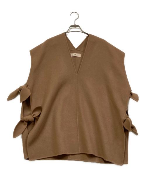 Heve（ヘイヴ）Heve (ヘイヴ) リボンウールリバージレ ベージュ サイズ:SIZE Freeの古着・服飾アイテム