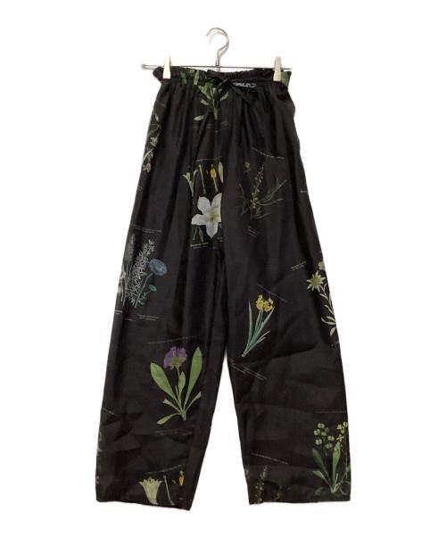 pqran（クラン）pqran (クラン) Ｐローンボタニカルワイドパンツ ブラック サイズ:SIZE 38の古着・服飾アイテム