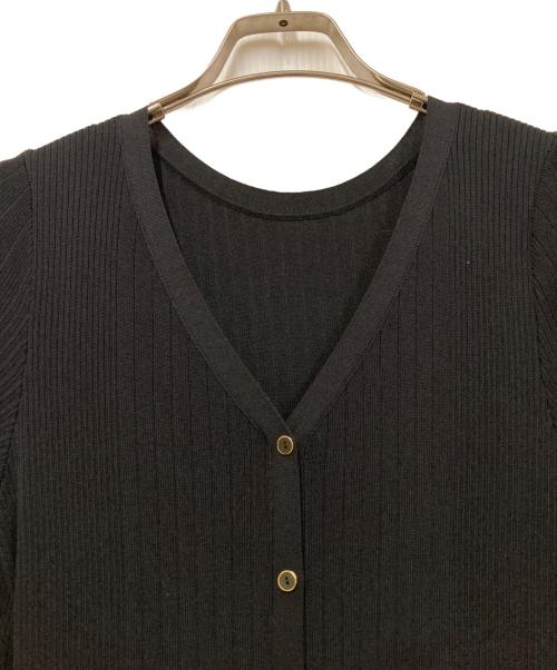 GRACE CONTINENTAL（（グレースコンチネンタル）GRACE CONTINENTAL (（グレースコンチネンタル) チェックプリーツニットワンピース ブラック×イエロー サイズ:SIZE 36の古着・服飾アイテム