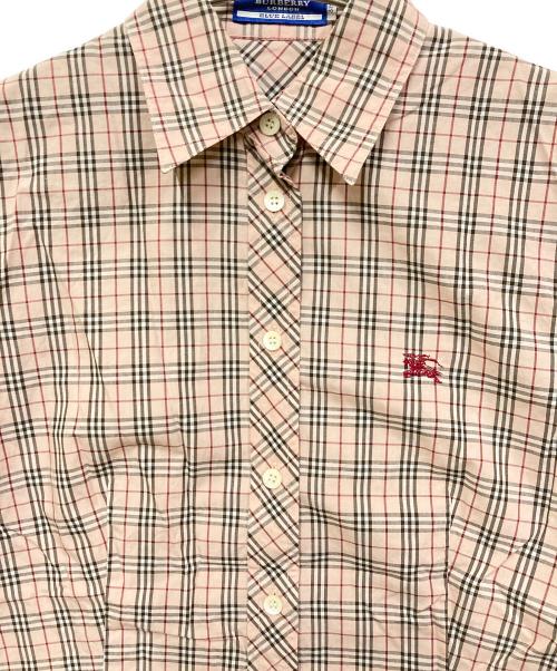 BURBERRY BLUE LABEL（バーバリーロンドンブルーレーベル）BURBERRY BLUE LABEL (バーバリーロンドンブルーレーベル) チェックシャツ ピンク サイズ:SIZE 38の古着・服飾アイテム