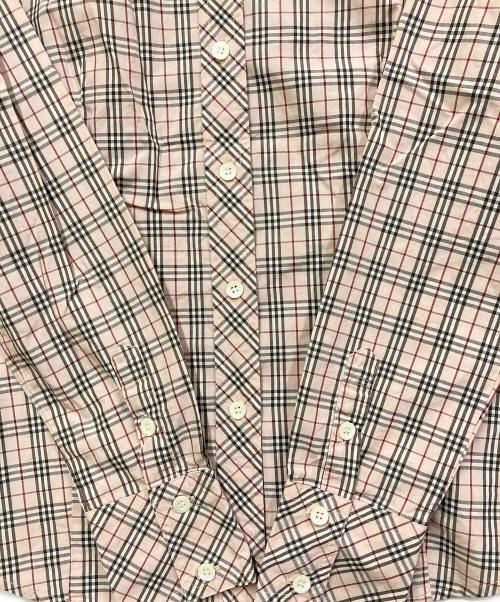 BURBERRY BLUE LABEL（バーバリーロンドンブルーレーベル）BURBERRY BLUE LABEL (バーバリーロンドンブルーレーベル) チェックシャツ ピンク サイズ:SIZE 38の古着・服飾アイテム