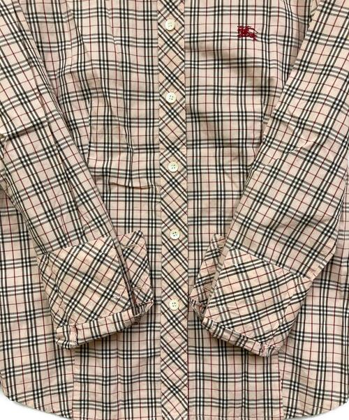 BURBERRY BLUE LABEL（バーバリーロンドンブルーレーベル）BURBERRY BLUE LABEL (バーバリーロンドンブルーレーベル) チェックシャツ ピンク サイズ:SIZE 38の古着・服飾アイテム