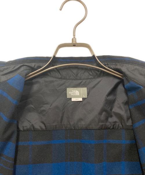 THE NORTH FACE（ザ ノース フェイス）THE NORTH FACE (ザ ノース フェイス) ロングスリーブストレッチフランネルシャツ ブルー×ブラック サイズ:SIZE Lの古着・服飾アイテム