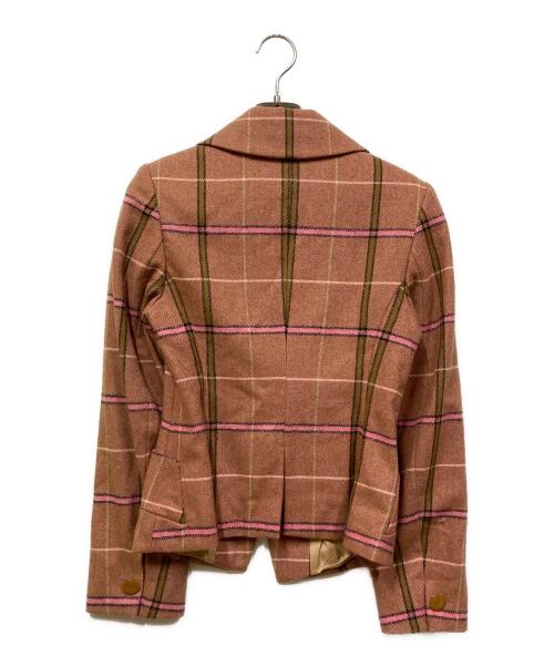 Vivienne Westwood（ヴィヴィアンウエストウッド）Vivienne Westwood (ヴィヴィアンウエストウッド) ウールチェックセットアップ ベージュ サイズ:SIZE 42の古着・服飾アイテム