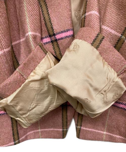 Vivienne Westwood（ヴィヴィアンウエストウッド）Vivienne Westwood (ヴィヴィアンウエストウッド) ウールチェックセットアップ ベージュ サイズ:SIZE 42の古着・服飾アイテム