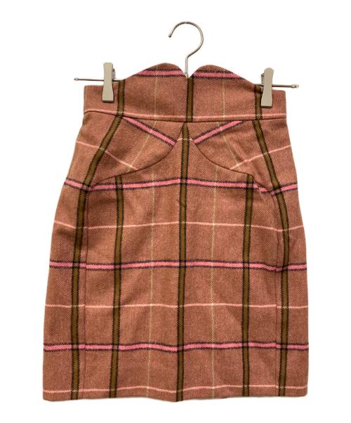 Vivienne Westwood（ヴィヴィアンウエストウッド）Vivienne Westwood (ヴィヴィアンウエストウッド) ウールチェックセットアップ ベージュ サイズ:SIZE 42の古着・服飾アイテム