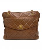 CHANELシャネル）の古着「マトラッセキャビアスキンショルダーバッグ」｜ブラウン