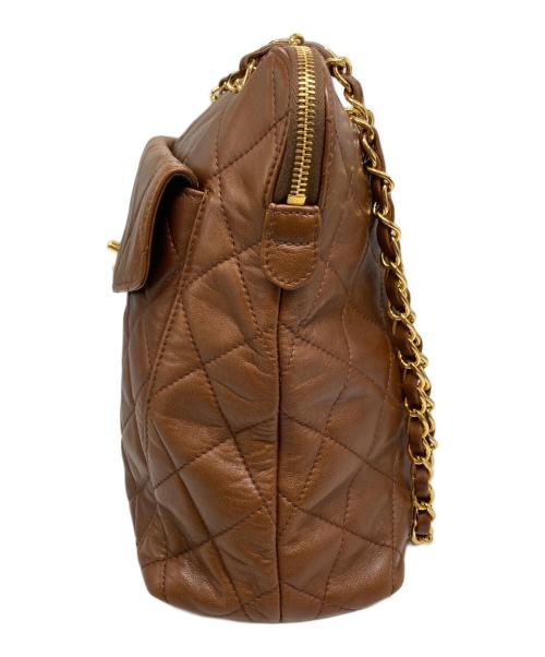 CHANEL（シャネル）CHANEL (シャネル) マトラッセキャビアスキンショルダーバッグ ブラウンの古着・服飾アイテム