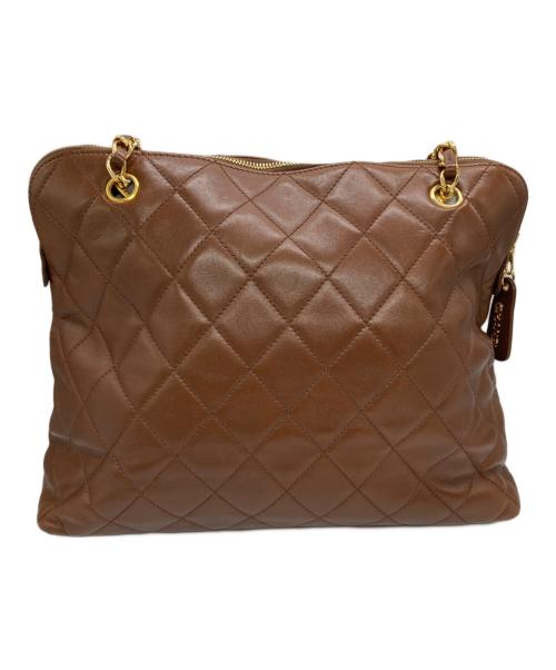 CHANEL（シャネル）CHANEL (シャネル) マトラッセキャビアスキンショルダーバッグ ブラウンの古着・服飾アイテム