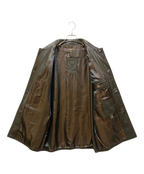 C’est unique（セ ユニーク）C’est unique (セ ユニーク) レザーコート ブラウン サイズ:SIZE 50の古着・服飾アイテム