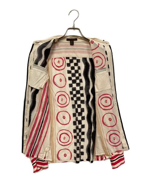 LOUIS VUITTON（ルイ ヴィトン）LOUIS VUITTON (ルイ ヴィトン) 総柄シルクシャツ ホワイト サイズ:SIZE 38の古着・服飾アイテム