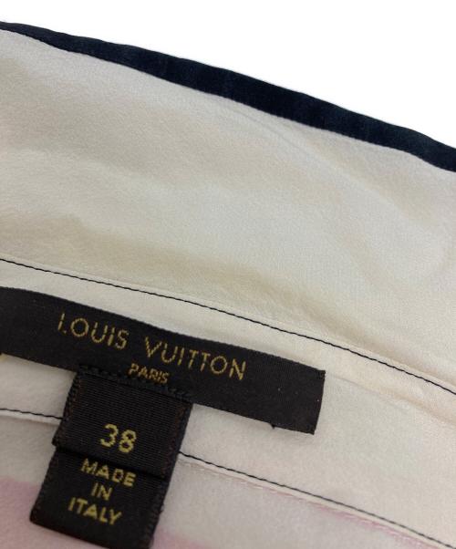 LOUIS VUITTON（ルイ ヴィトン）LOUIS VUITTON (ルイ ヴィトン) 総柄シルクシャツ ホワイト サイズ:SIZE 38の古着・服飾アイテム