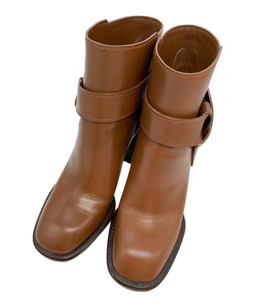 LOUIS VUITTON（ルイ ヴィトン）LOUIS VUITTON (ルイ ヴィトン) バックルロゴブーツ ブラウン サイズ:SIZE 361/2の古着・服飾アイテム